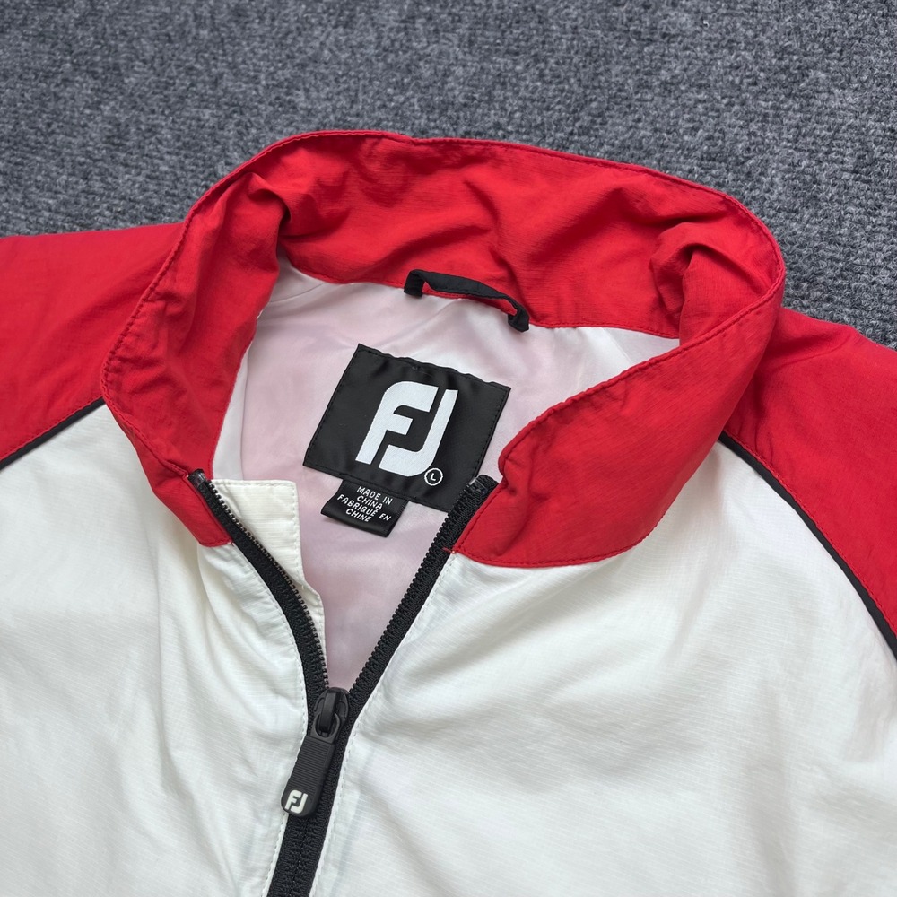FootJoy Golf Windbreaker Full Zip Interlachen Country Club Red White Jacket